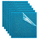Láminas de acrílico transparente, con polvo del brillo, cuadrado, azul dodger, 150x150x2.8~3mm