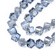 Chapelets de perles en verre transparent électrolytique EGLA-N002-29-F01-3