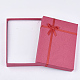 Картонные коробки для ювелирных изделий с цветком (цвет случайной доставки) и губкой внутри CBOX-R023-1-3