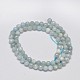 Grado redonda facetada ab hebras de perlas naturales de color turquesa G-F289-02-5mm-2