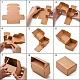 クラフト紙ギフトボックス  メーリングボックス  折りたたみボックス  長方形  バリーウッド  8x6x4cm CON-K003-03B-01-3