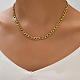 Stainless Steel Figaro Chain Necklace for Women XQ5434-3
