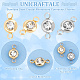 UNICRAFTALE 20pcs 2 Colors Glass Connector Charms 12x6.5mm Stainless Steel Crystal Rhinestone Link Charms Flat Round Diamond Connectors Linking Charm for Jewelry Making STAS-UN0041-19-3