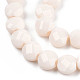 Chapelets de perles en verre opaque de couleur unie GLAA-N052-06-A06-3