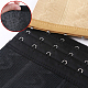 Benecreat 4 pièces 2 couleurs polyester femmes 3 rangées x 15 crochets palangre corset soutien-gorge extender DIY-BC0006-58-4