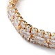Brass Micro Pave Cubic Zirconia Chain Bracelets for Women BJEW-C052-01G-01-2