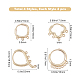 SUNNYCLUE 4 Pairs 4 Styles Brass Huggie Hoop Earring Findings KK-SC0002-05-2