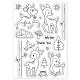 GLOBLELAND Forest Deer Clear Stamps Cute Animals Silicone Clear Stamp Seals for Cards Making DIY Scrapbooking Photo Journal Album Decoration DIY-WH0167-56-744-8