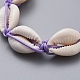 Natürliche Kaurimuschel geflochtene Perlen Armbänder BJEW-JB05057-4