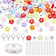 Nbeads 400Pcs Flower with Letter Acrylic Beads DIY-NB0005-91-1