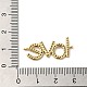 Rack Plating Brass Micro Pave Clear Cubic Zirconia Connector Charms KK-K377-24G-3