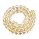 Chapelets de perles en verre peinte par pulvérisation transparent GLAA-N035-03C-B08-2