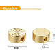 Benecreat 40 Stück 18 Karat vergoldete langlebige flache runde Messingperlen Abstandsperlen für die Schmuckherstellung von Armbändern KK-BC0007-09-2