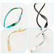 Anattasoul 3 Paar 3 Farben 304 Spiral-Ohrhänger aus Edelstahl für Damen EJEW-AN0003-02-6