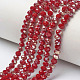 Electroplate Opaque Solid Color Glass Beads Strands EGLA-A034-P2mm-K02-1