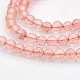 Cherry Quartz Glass Beads Strands G-N0120-32A-4mm-1
