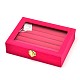 Boîtes à bagues rectangle en bois OBOX-L001-06D-1