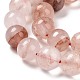 Brins de perles de quartz hématoïde rouge naturel/quartz ferrugineux G-E571-03B-3