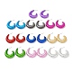 Croissant Acrylic Stud Earrings EJEW-P251-37-1