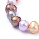 Pulseras elásticas con perlas cultivadas de agua dulce naturales BJEW-JB05185-2