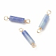 Natural Blue Aventurine Connector Charms PALLOY-JF01454-01-1