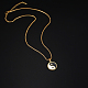 Colliers avec pendentif yin yang en acier inoxydable et émail pour femmes VV9279-1-2