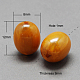 Imitation Amber Resin Beads X-RESI-S045-12x8mm-12-1