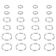 24 pz 3 stili 925 anelli divisi in argento sterling&nbsp;STER-AR0001-13-1