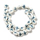 Printed Synthetic White Jade Beads Strands G-P507-15A-3