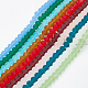Arricraft 10 fili 10 fili di perle di vetro trasparente satinato colori FGLA-AR0001-02-3