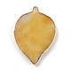 樹脂模造天然石風プレート  化粧ネイルアートツール用  金色のエッジの葉の形  きいろ  11.5~11.7x7.7~7.8x0.8~1cm MRMJ-H001-B01-2