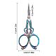 SUNNYCLUE 1Pc Small Embroidery Sewing Scissors Detail Shears Vintage Sharp Tip Scissor Stainless Steel Scissors for Cutting Fabric Craft Knitting Threading Needlework Artwork Handicraft DIY Tool TOOL-WH0139-35-2