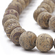 Chapelets de perles en jaspe de peau d'éléphant naturelle/pierre de miriam/pierre de calligraphie X-G-T106-123-2