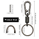 CHGCRAFT 4Pcs 2 Colors Zinc Alloy Push Gate Snap Keychain Clasp Findings FIND-CA0005-88-2