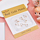 Beebeecraft 1 Box 12Pcs Clip-on Earrings Findings 18K Gold Plated Round Flat Back Tray Non-Pierced Earring Setting with Loop for DIY Earring Making Jewelry Hole 1mm KK-BBC0010-22G-6