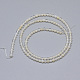 Natürliche weiße Chalcedon Perlenstränge G-S266-3mm-13-2