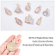 NBEADS 48 Pcs 8 Styles Clear Cubic Zirconia Charms ZIRC-NB0001-87-3