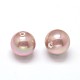 Half Drilled Round Shell Pearl Beads BSHE-M007-8mm-01E-1