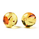 Perles d'ambre d'imitation de résine RESI-N034-01-C03-1