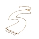 Collier pendentif mot love coquillage naturel avec chaînes forçat en laiton doré pour la fête des mères NJEW-JN04151-03-4