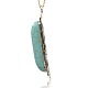 Antique Silver Plated Alloy Big Pendants with Synthetic Turquoise Rectangle Cabochons PALLOY-J234-01AS-2