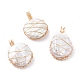 Ciondoli di perle keshi con perle barocche naturali PALLOY-JF00930-1