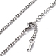 304 collar de cadena de eslabones de acero inoxidable para hombres y mujeres. NJEW-K245-018E-2