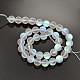 Dyed Frosted Round Synthetic Moonstone Beads Strands G-E302-104-8mm-06-2