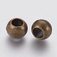 Perles en alliage rondelles à grand trou de style tibétain X-TIBEB-5507-AB-NF-2