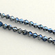 Chapelets de perles en verre électroplaqué X-EGLA-R094-4mm-13-1