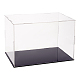 FINGERINSPIRE Plastic Minifigure Display Cases 12.2x8.3x8inch Clear Dustproof Action Figure Display Box with Black Base Display Cabine for Models ODIS-WH0029-72C-1