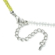 Collier de perles de verre rondelle à facettes pour femme NJEW-M208-01B-5