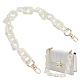 Chaînes de sac à main à maillons rectangulaires en perles d'imitation acrylique FIND-WH0126-254-1