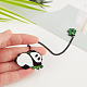 OLYCRAFT 4 Styles Metal Bookmark with Enamel Panda Pendant Bookmark Reading Book Lovers Gift Office School Stationery Supplies for Readers Best Friend Teacher Men and Girls AJEW-WH0261-32-3